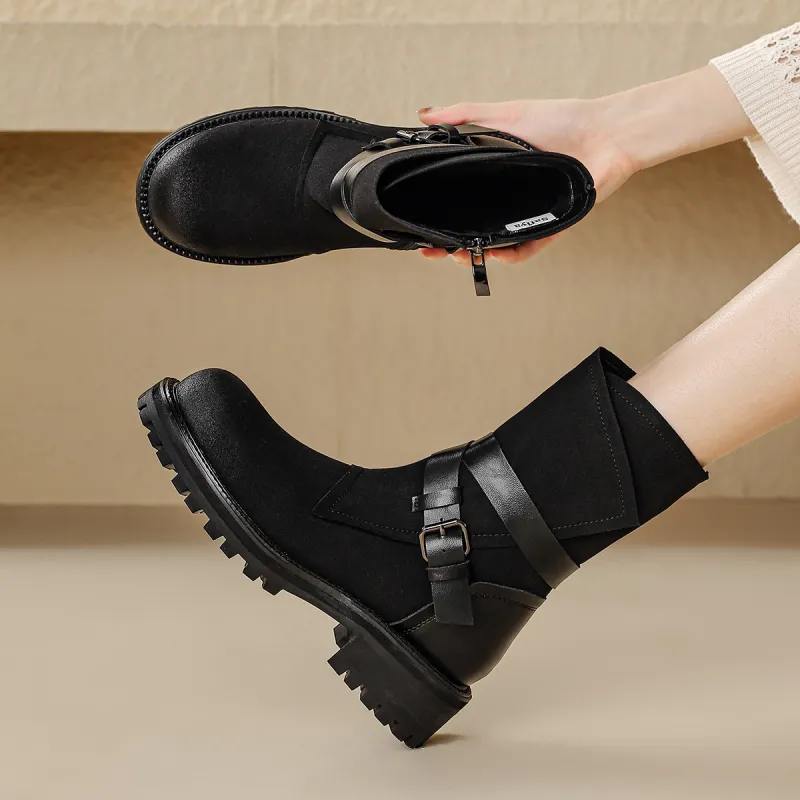 SAFIYA Ankle Boots Women's Black/Brown-6