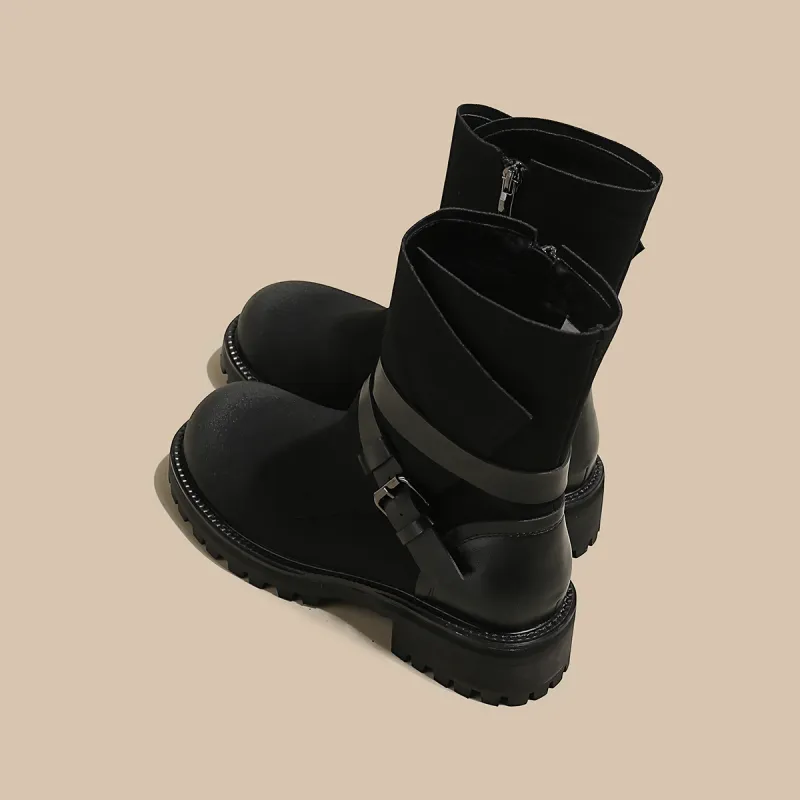SAFIYA Ankle Boots Women's Black/Brown-2