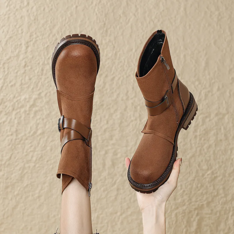 SAFIYA Ankle Boots Women's Black/Brown-13