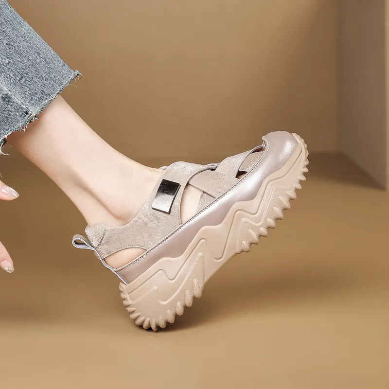 Safiya Chunky Sneakers Women's Champagne-9