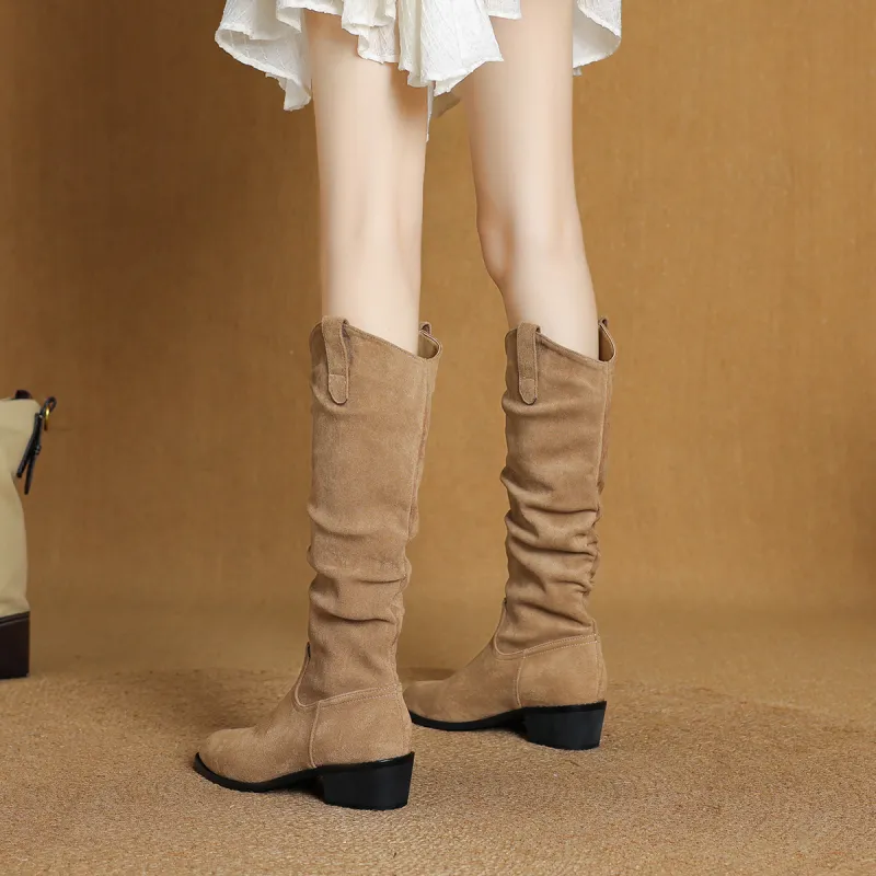 Safiya Knee high Boots Women's Khaki-7