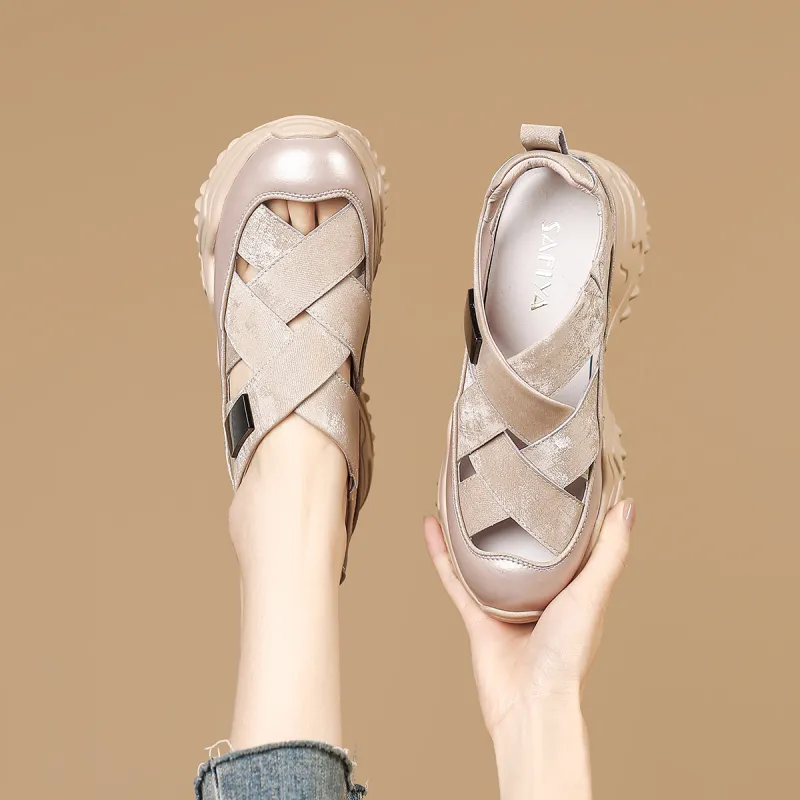 Safiya Chunky Sneakers Women's Champagne-11
