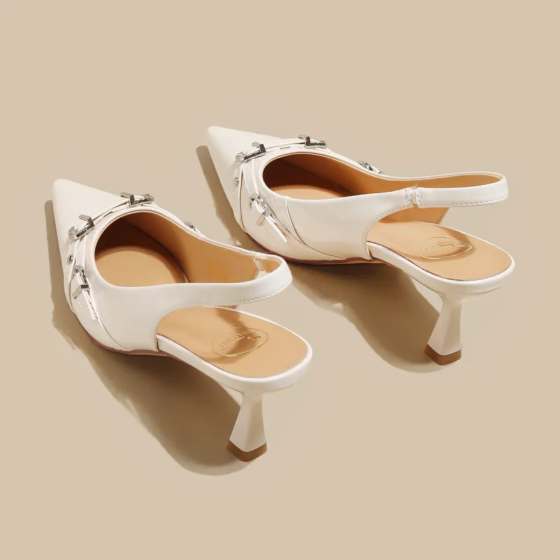 Safiya Chunky Heel One Strap Sandals Women's-7