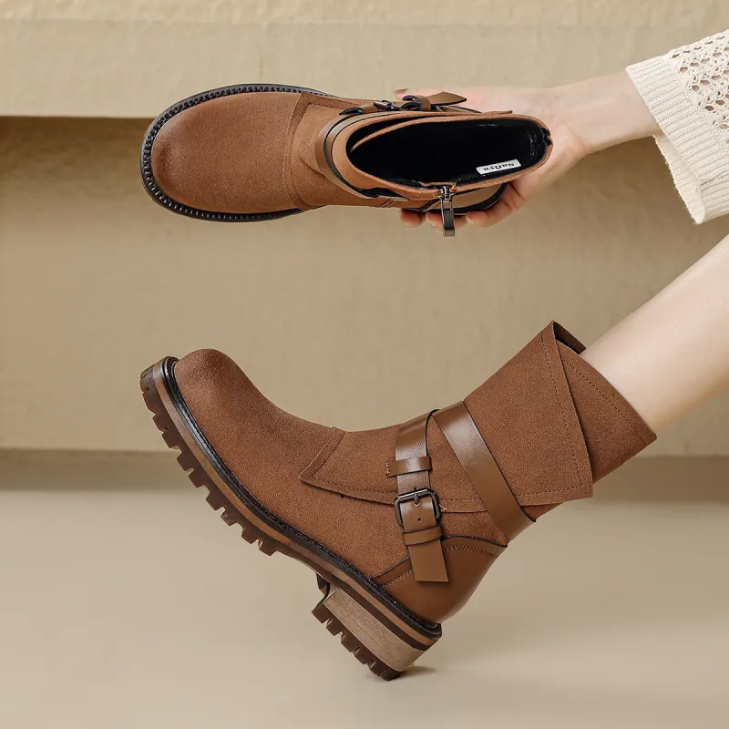 SAFIYA Ankle Boots Women's Black/Brown-12