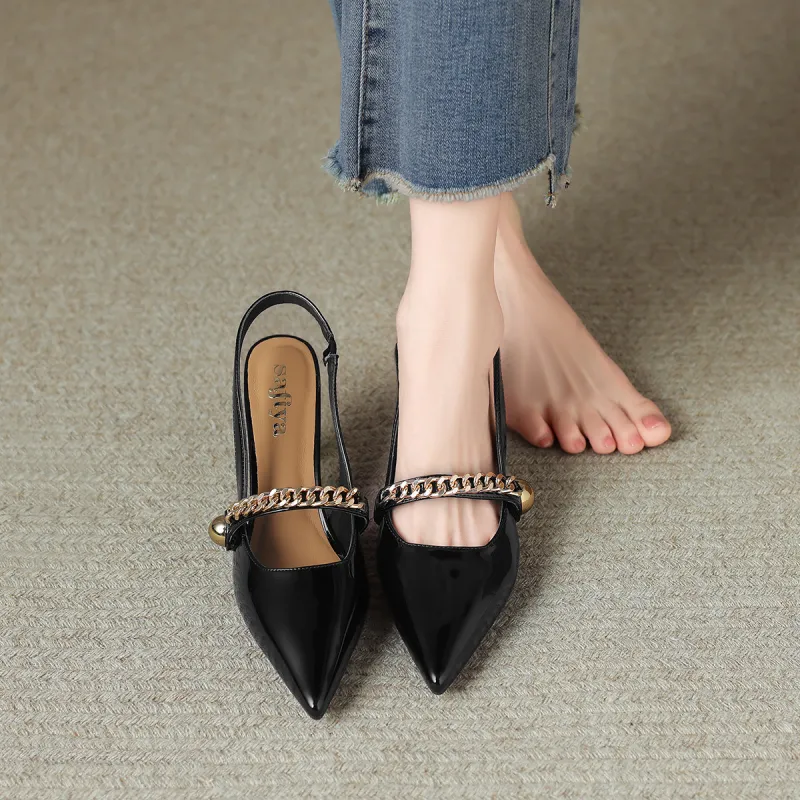 Safiya Chunky Heel One Strap Sandals Women's-7