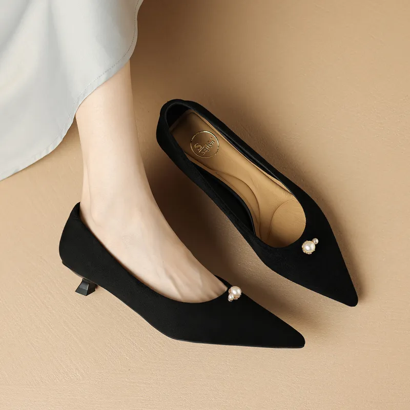 Safiya Chunky Heel High Heels 4cm Women's-4