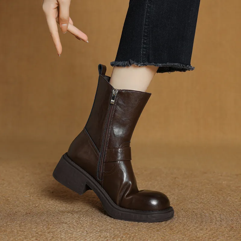SAFIYA Ankle Boots Women's Black/Brown-12