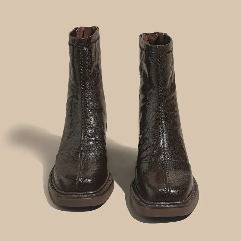 SAFIYA Ankle Boots Women's Black/Brown-6