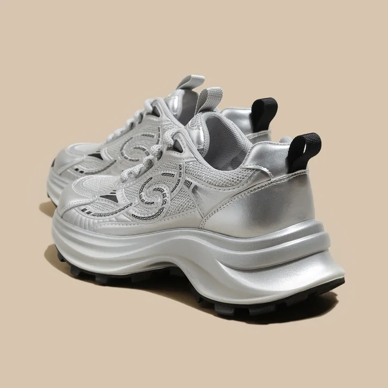 Safiya Cushioning Abrasion Resistant Lightweight Low Top Chunky Sneakers Women's-3