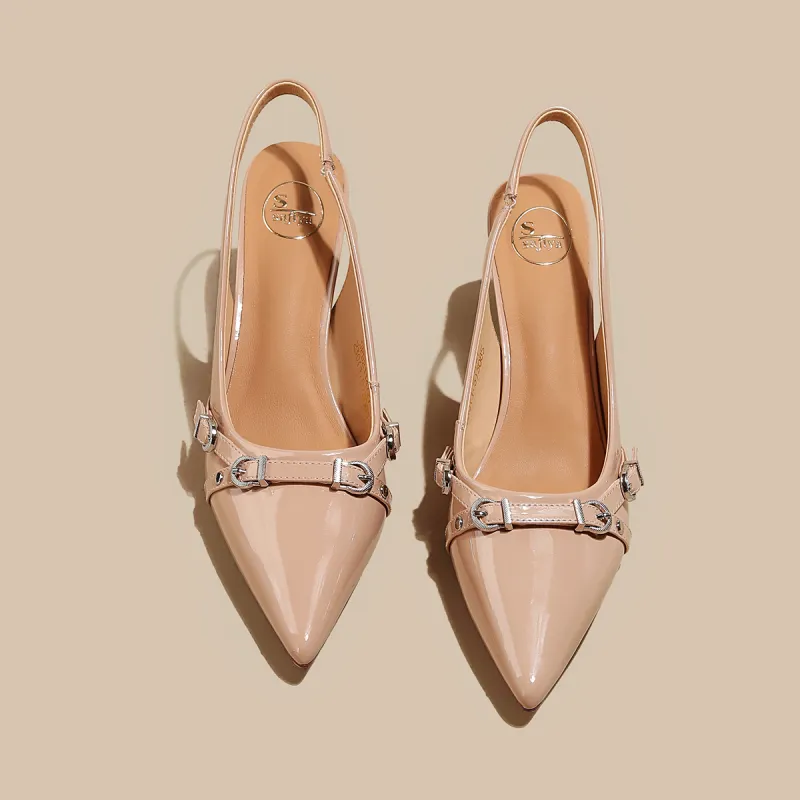 Safiya Chunky Heel One Strap Sandals Women's-11