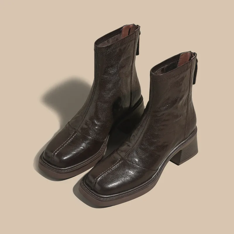SAFIYA Ankle Boots Women's Black/Brown-8
