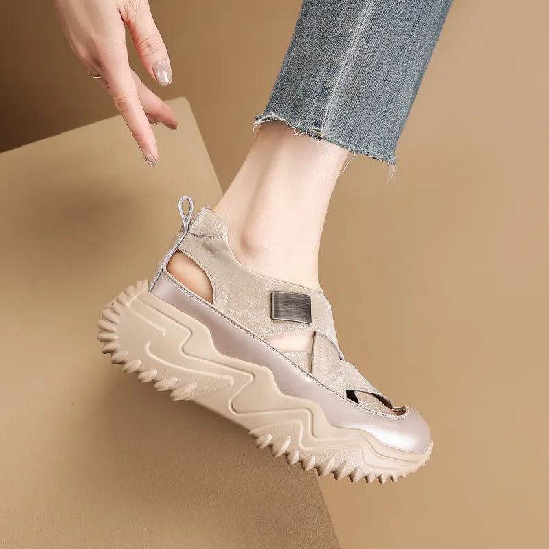 Safiya Chunky Sneakers Women's Champagne-8