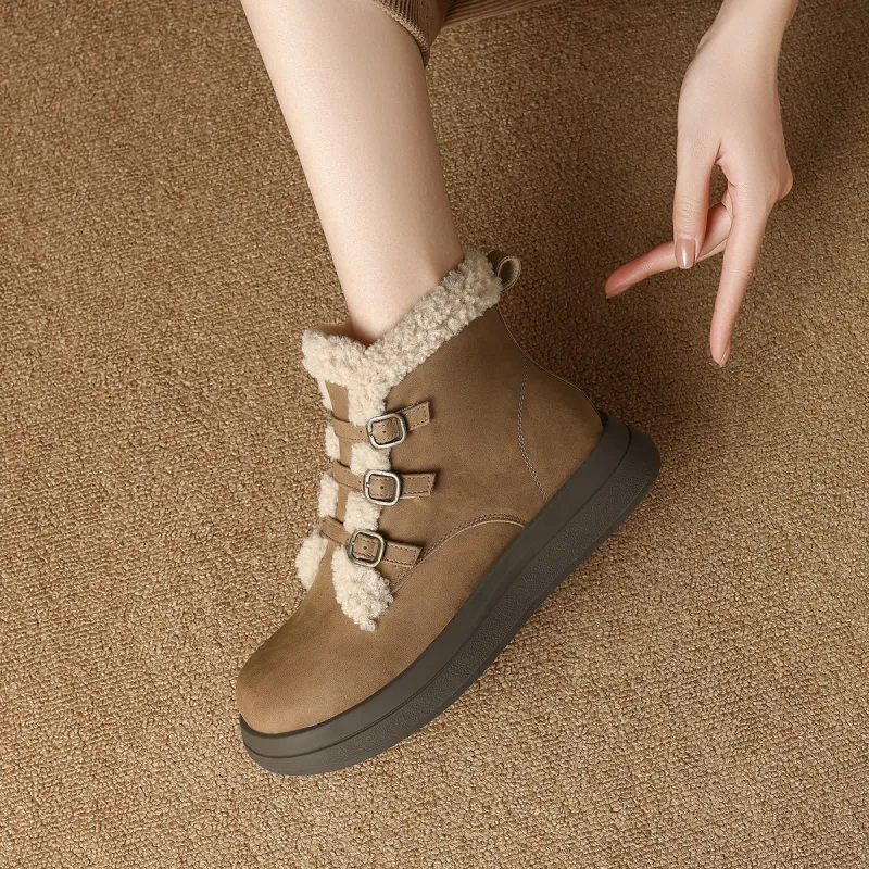 Safiya Warm And Wear Resistant Short Snow Boots Women's-3