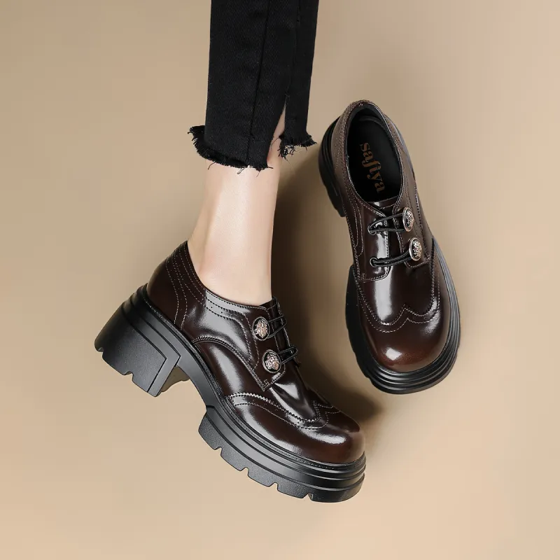 Safiya Chunky Heel Loafers Women's-11
