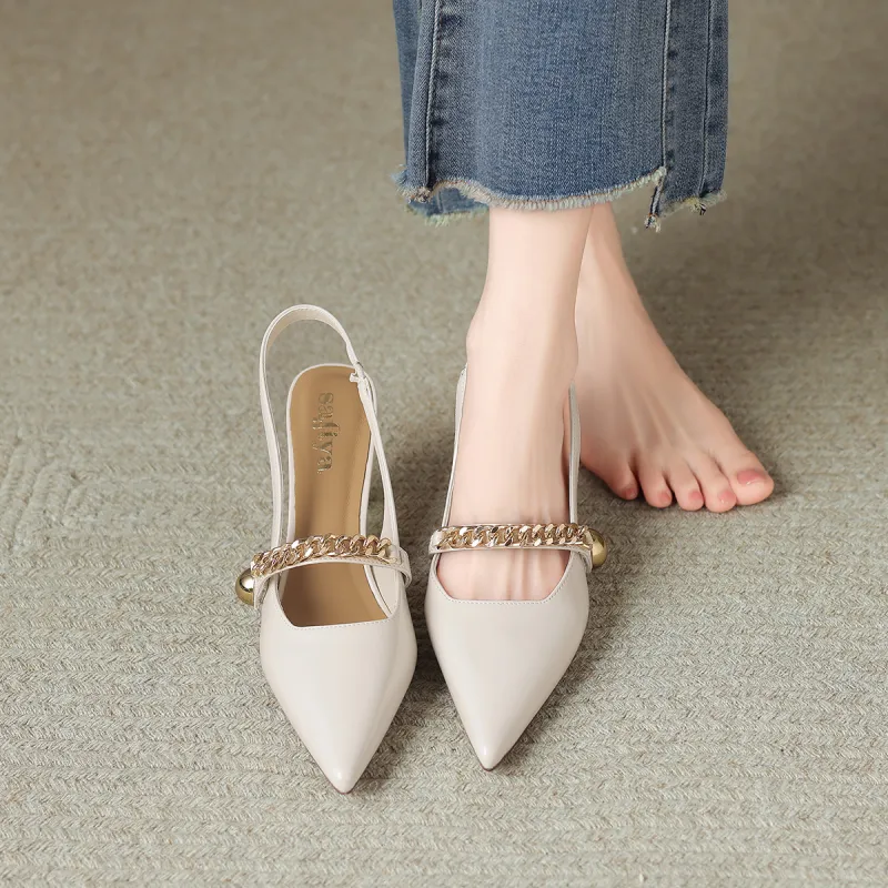 Safiya Chunky Heel One Strap Sandals Women's-3