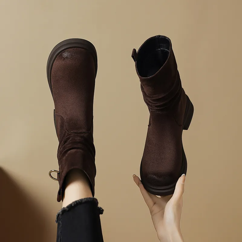 SAFIYA Ankle Boots Women's Black/Brown-13