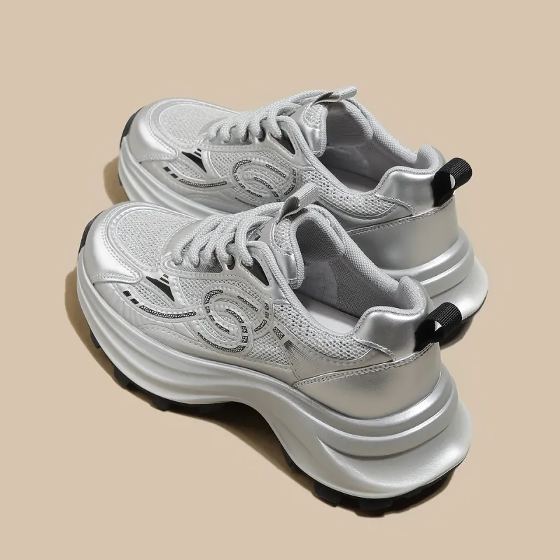 Safiya Cushioning Abrasion Resistant Lightweight Low Top Chunky Sneakers Women's-4