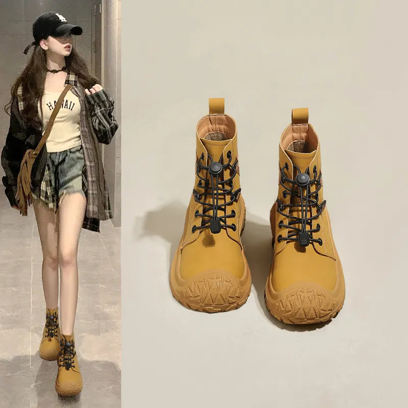 Safiya Short Outdoor Boots Women's Yellow-4