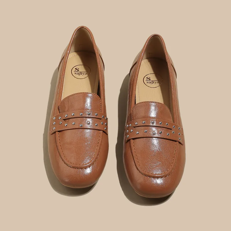 SAFIYA Loafers Women's Black, Beige, Caramel-12
