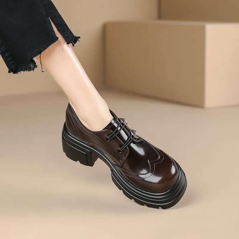 Safiya Chunky Heel Loafers Women's-13
