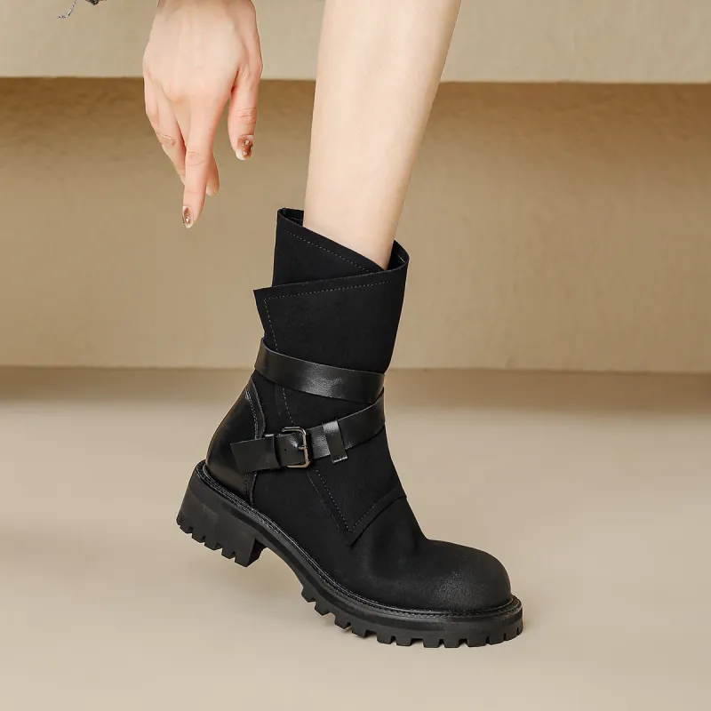 SAFIYA Ankle Boots Women's Black/Brown-5