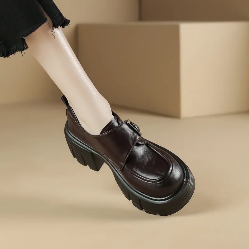 Safiya Chunky Heel Loafers Women's-13