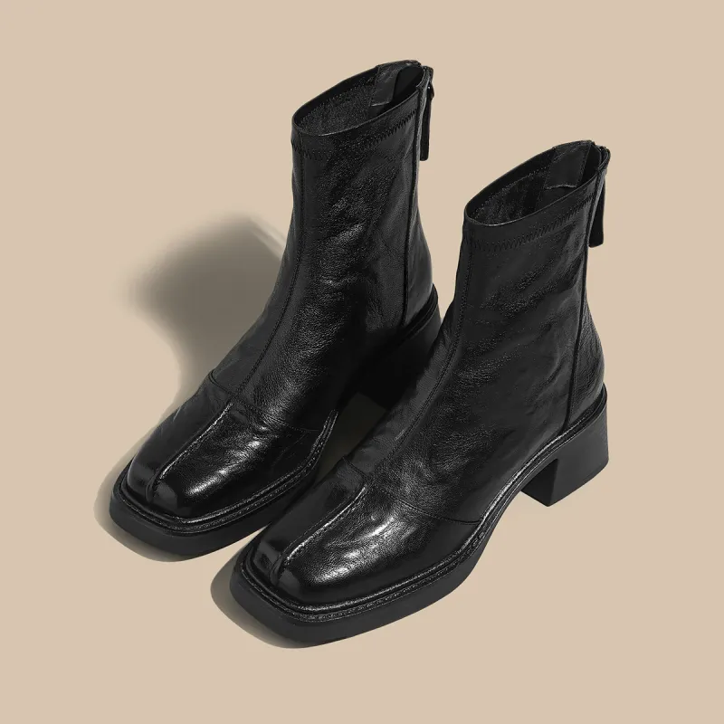 SAFIYA Ankle Boots Women's Black/Brown-3