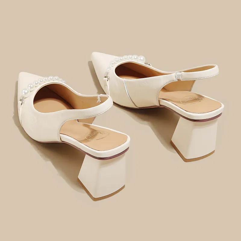 Safiya Chunky Heel One Strap Sandals Women's-6