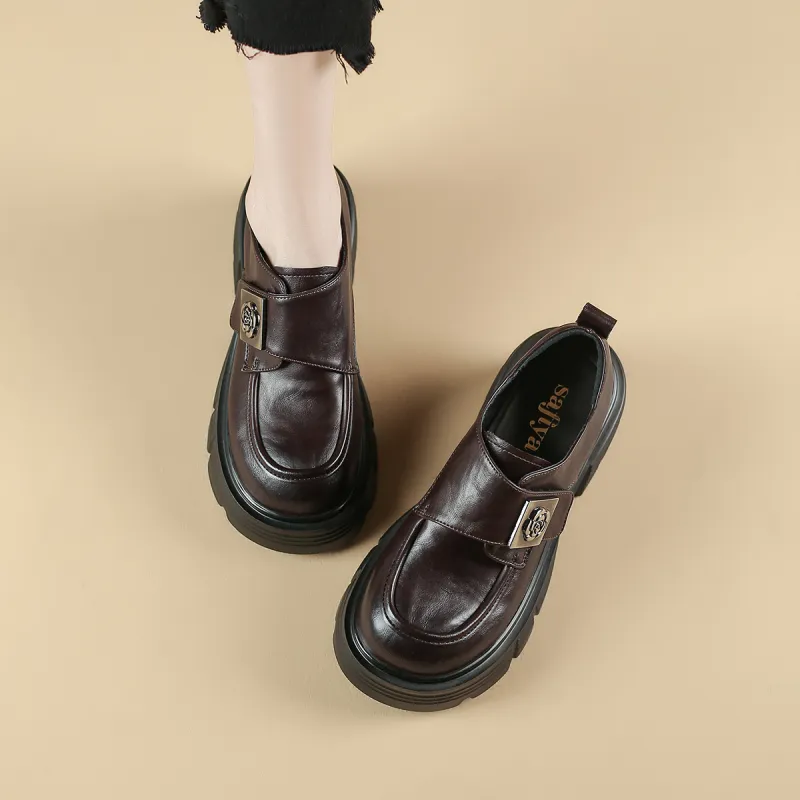 Safiya Chunky Heel Loafers Women's-12