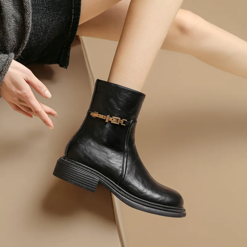 Safiya Ankle Boots Women's Black-4