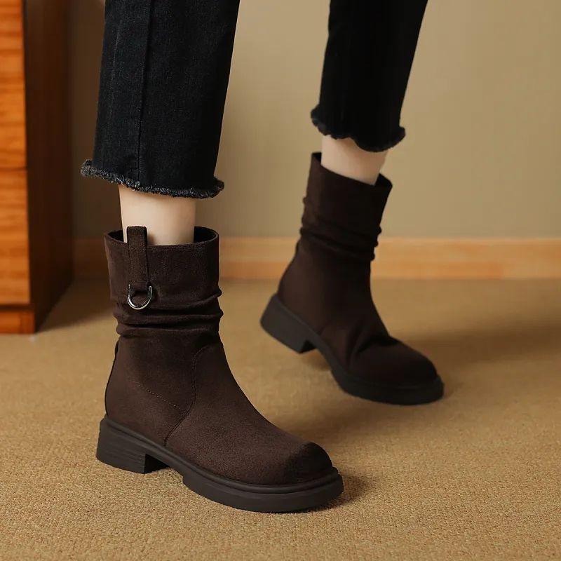 SAFIYA Ankle Boots Women's Black/Brown-11