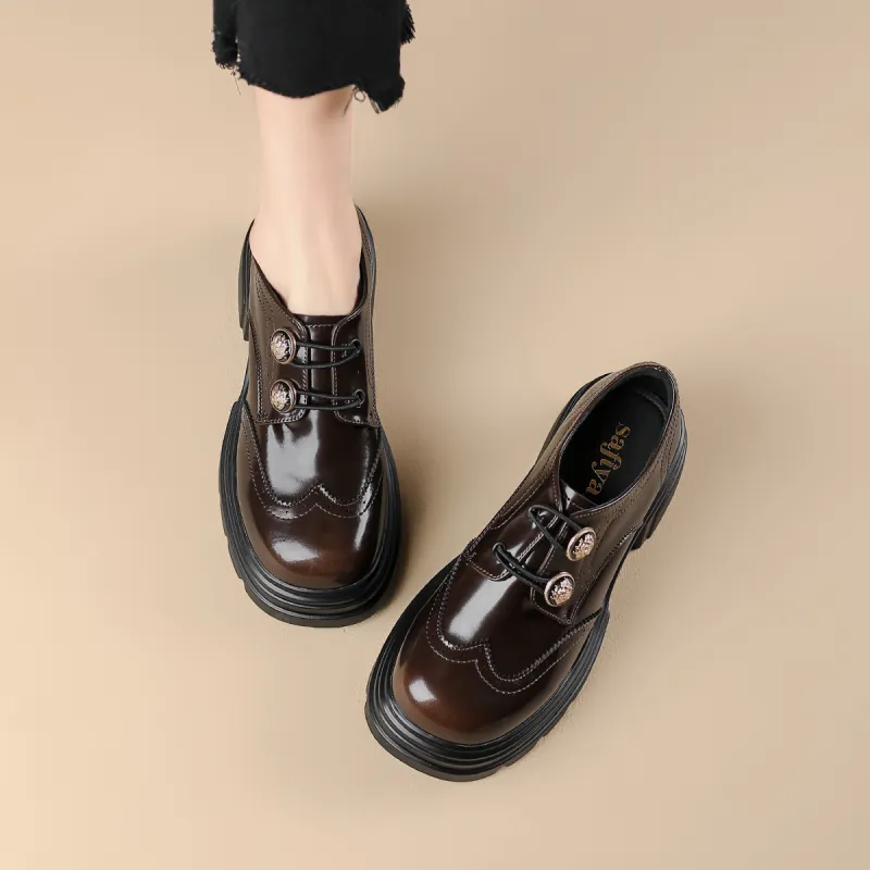 Safiya Chunky Heel Loafers Women's-12