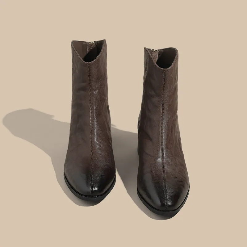 SAFIYA Ankle Boots Women's Black/Brown-7