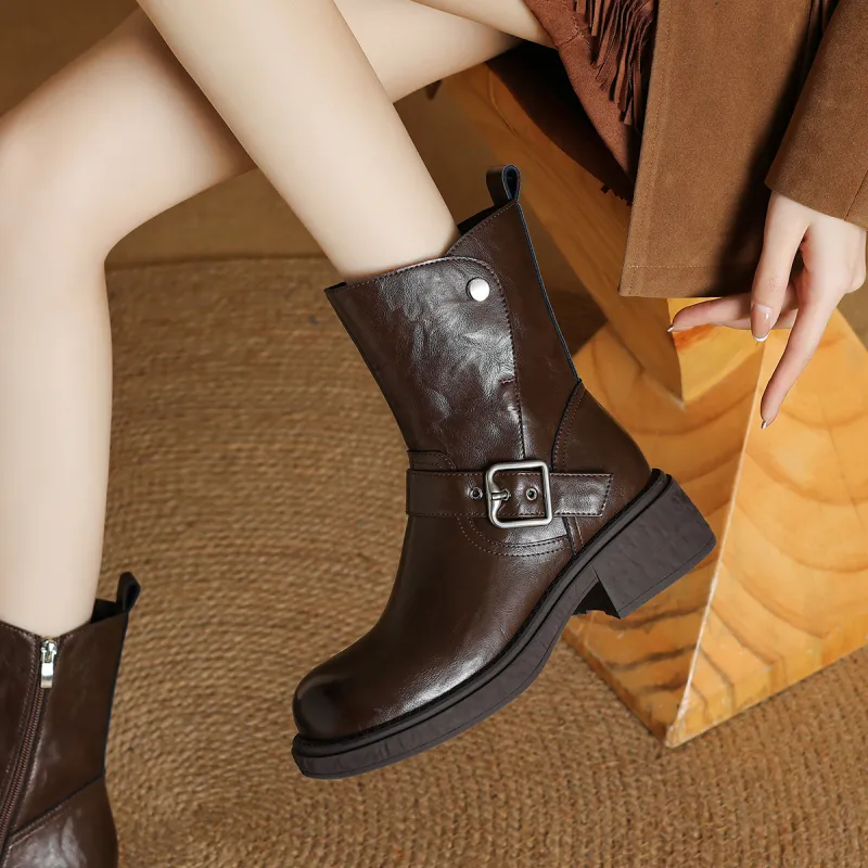 SAFIYA Ankle Boots Women's Black/Brown-10