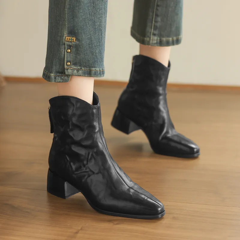 SAFIYA Ankle Boots Women's Black/Brown-5