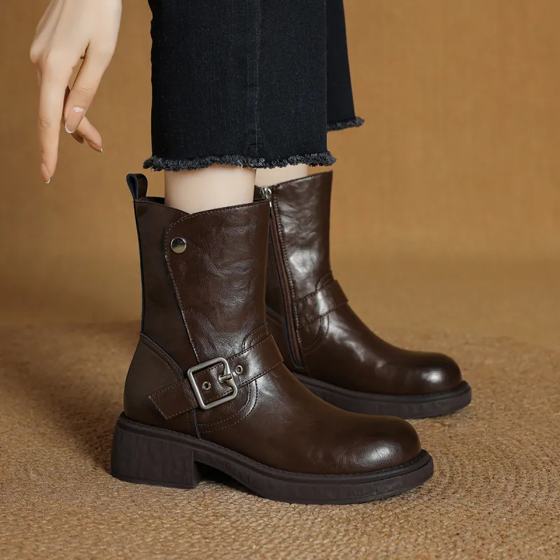 SAFIYA Ankle Boots Women's Black/Brown-11