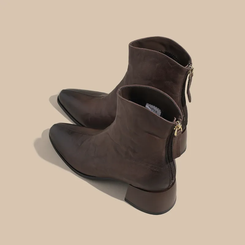 SAFIYA Ankle Boots Women's Black/Brown-9