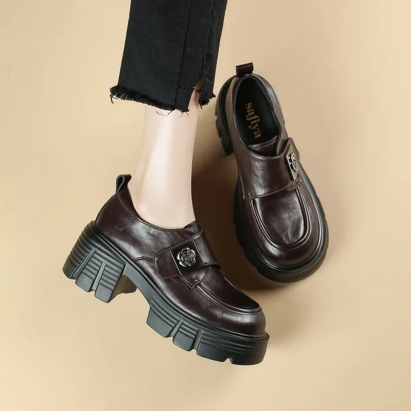 Safiya Chunky Heel Loafers Women's-11