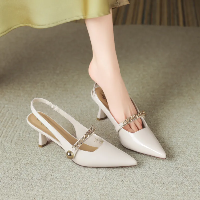 Safiya Chunky Heel One Strap Sandals Women's-2