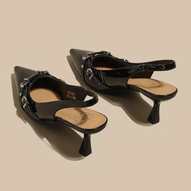 Safiya Chunky Heel One Strap Sandals Women's-2