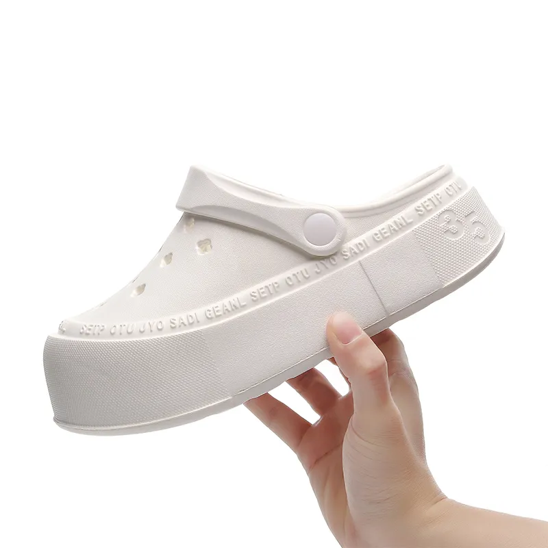 XGGC Summer Eva Closed Toe Mules Platform Height Increasing Squashy And Bouncy Feeling Slippers Soft Sole Casual Clogs-14