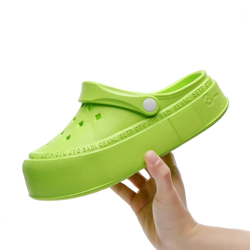 XGGC Summer Eva Closed Toe Mules Platform Height Increasing Squashy And Bouncy Feeling Slippers Soft Sole Casual Clogs-19