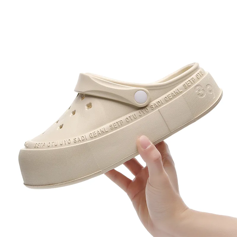 XGGC Summer Eva Closed Toe Mules Platform Height Increasing Squashy And Bouncy Feeling Slippers Soft Sole Casual Clogs-9