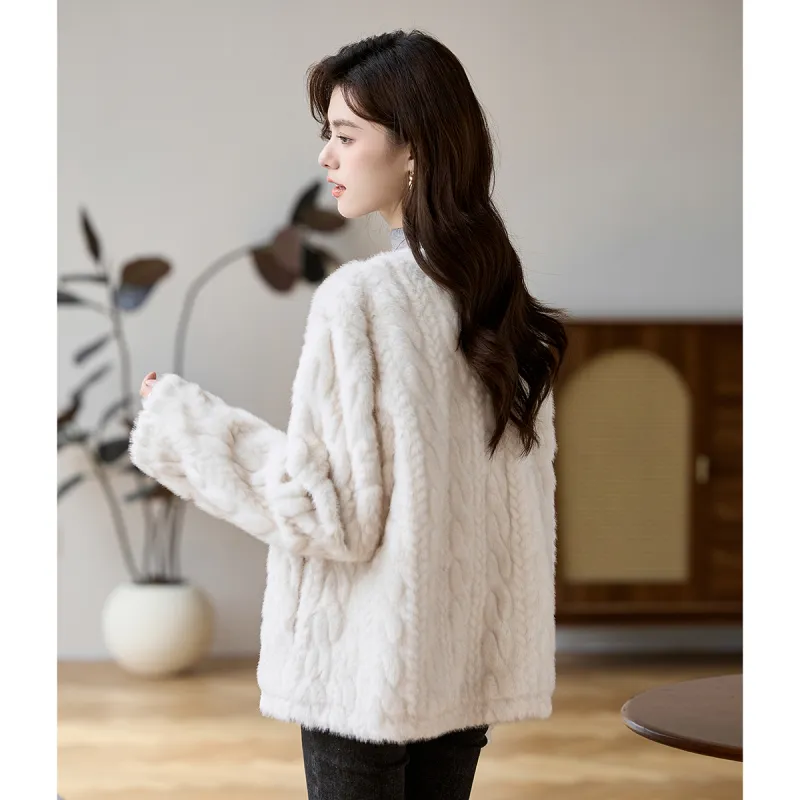 CARBAMMI Velvet feel Coat Women's-3