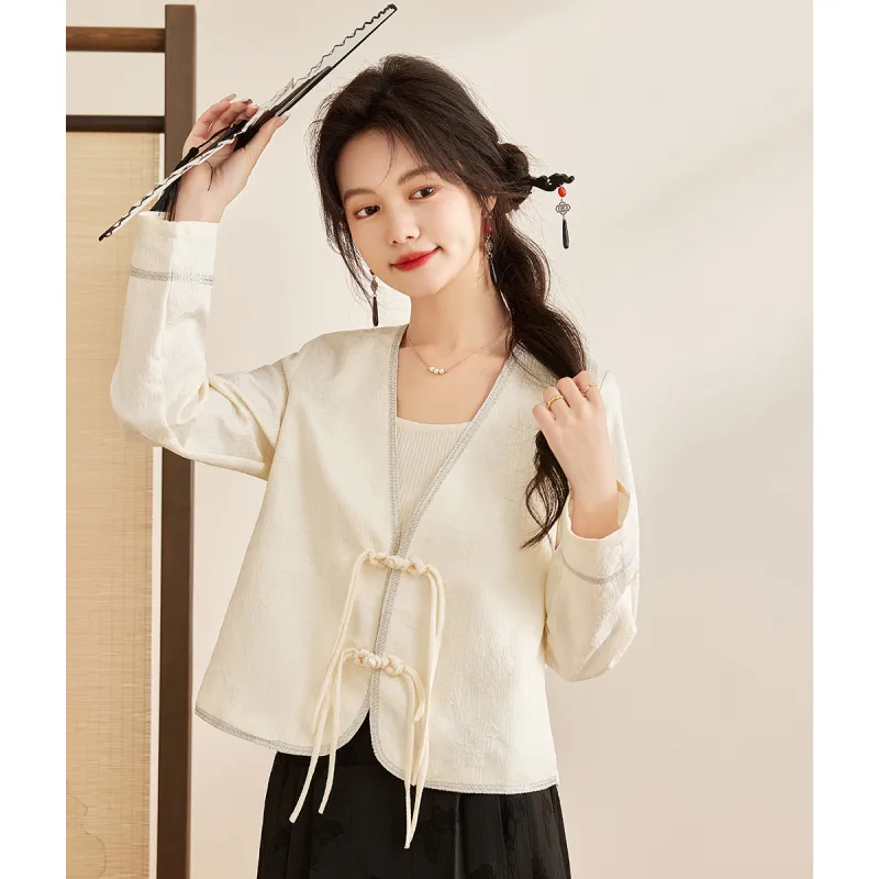 CARBAMMI Cropped Coats Women's White-4