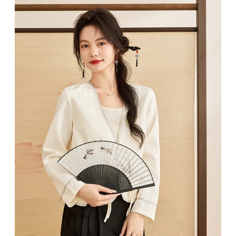 CARBAMMI Cropped Coats Women's White-7