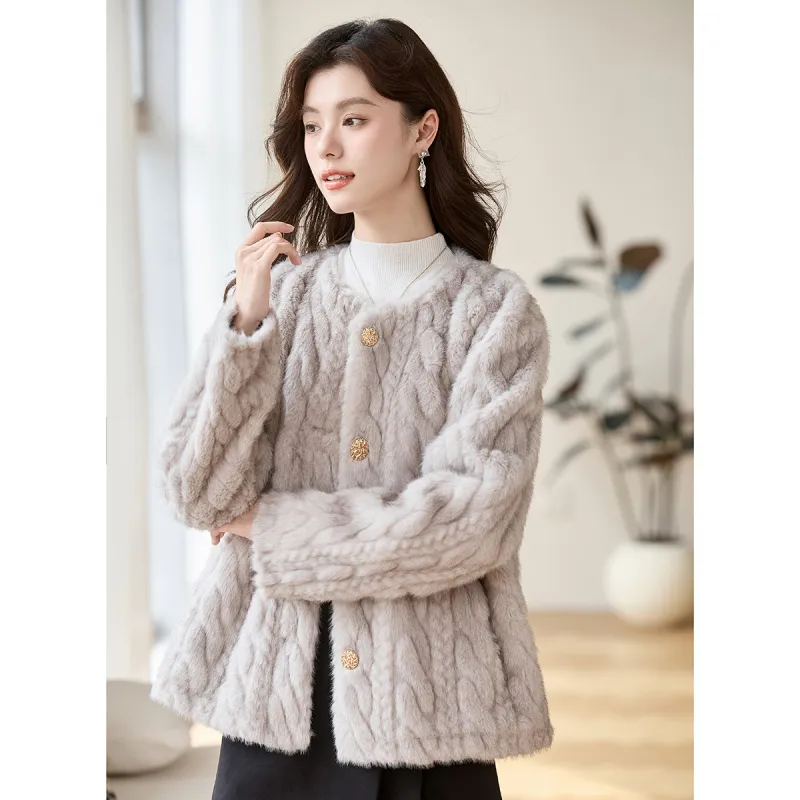 CARBAMMI Velvet feel Coat Women's-5