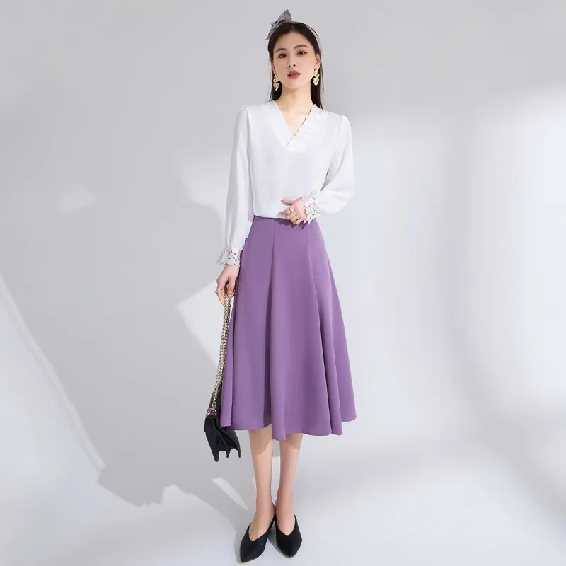 CARBAMMI Chiffon Shirts Women's White-9