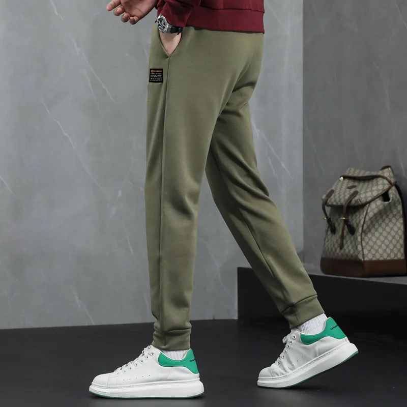 HARSIINCN Knitted Sports Pants Men's Green-3