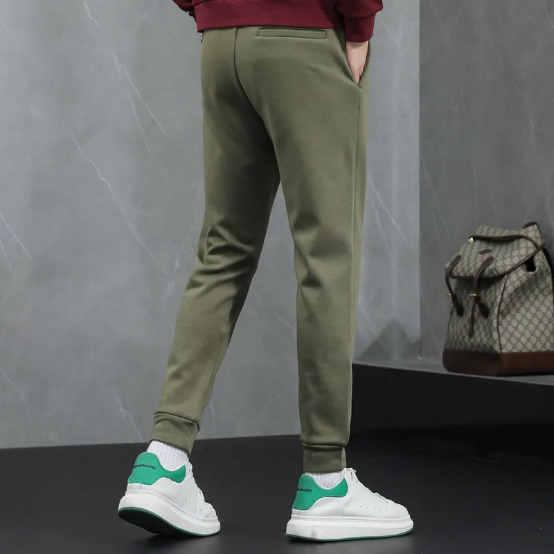 HARSIINCN Knitted Sports Pants Men's Green-6